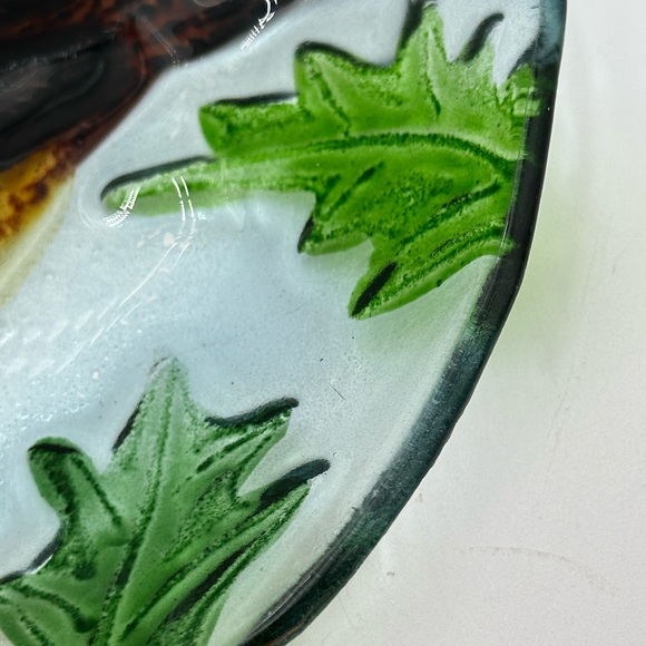 Fused Glass Bird Plate with Holly Berries - Picture 12 of 16